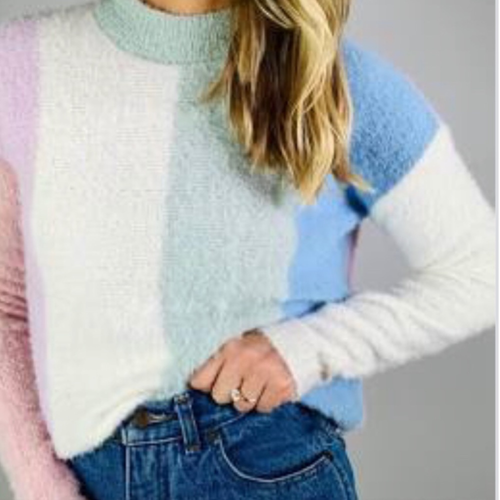 Wild Fable Pastel Cropped Sweater